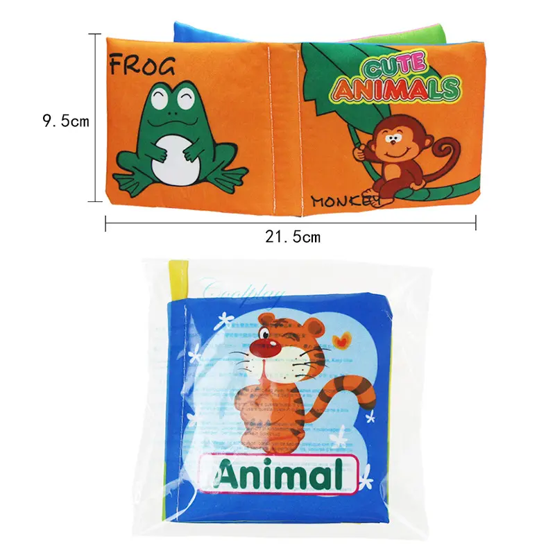 Baby Soft Cloth Book 0-36M Early Learning Toy Parent-child Interactive Montessori Puppet Educational Toy for Boy Girl Kids Gift