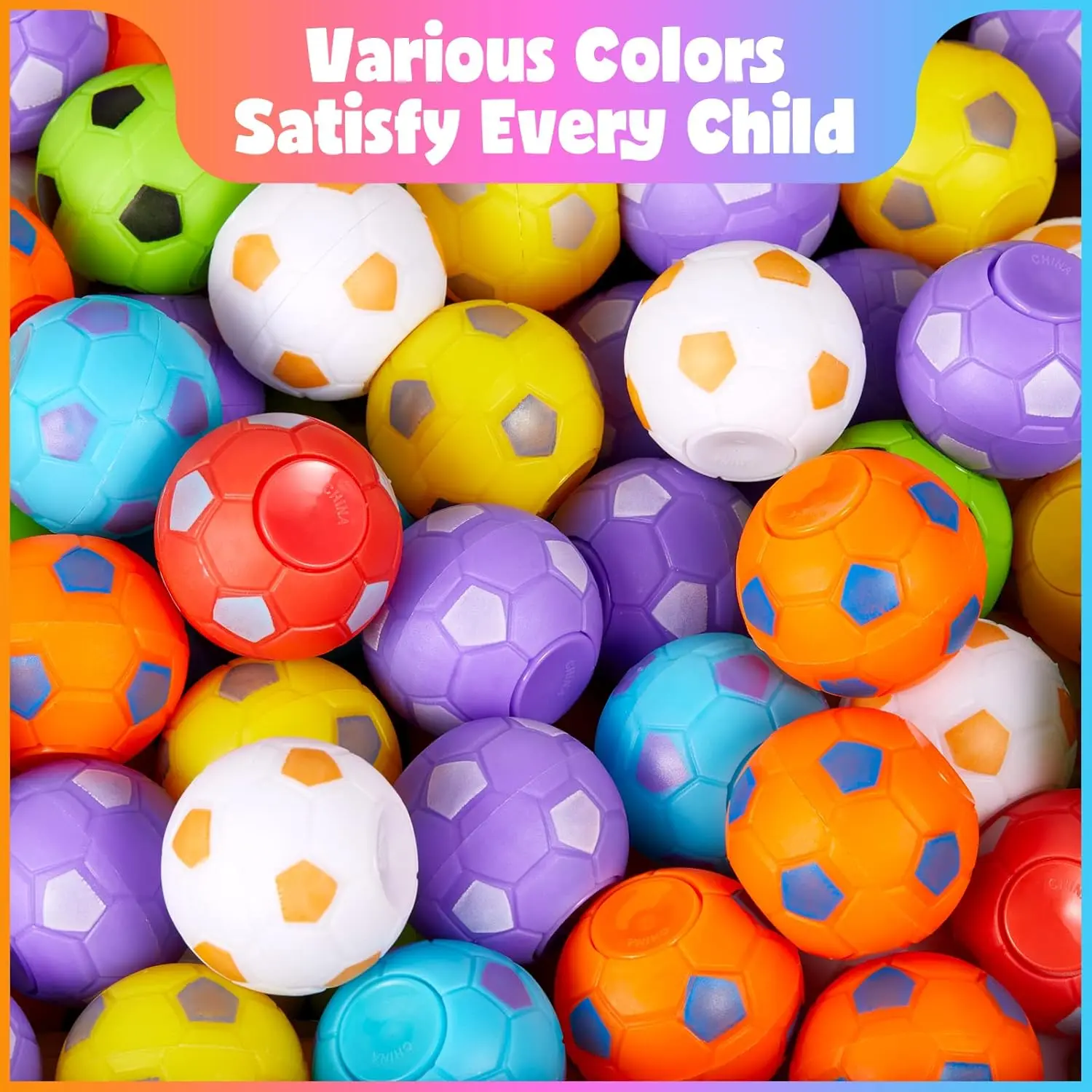 12PCS Fidget Spinners Soccer Ball Toy for Kids Stress Ball Desk Toy Party Favors Goodie Bag Stuffers Kids Adults gifts