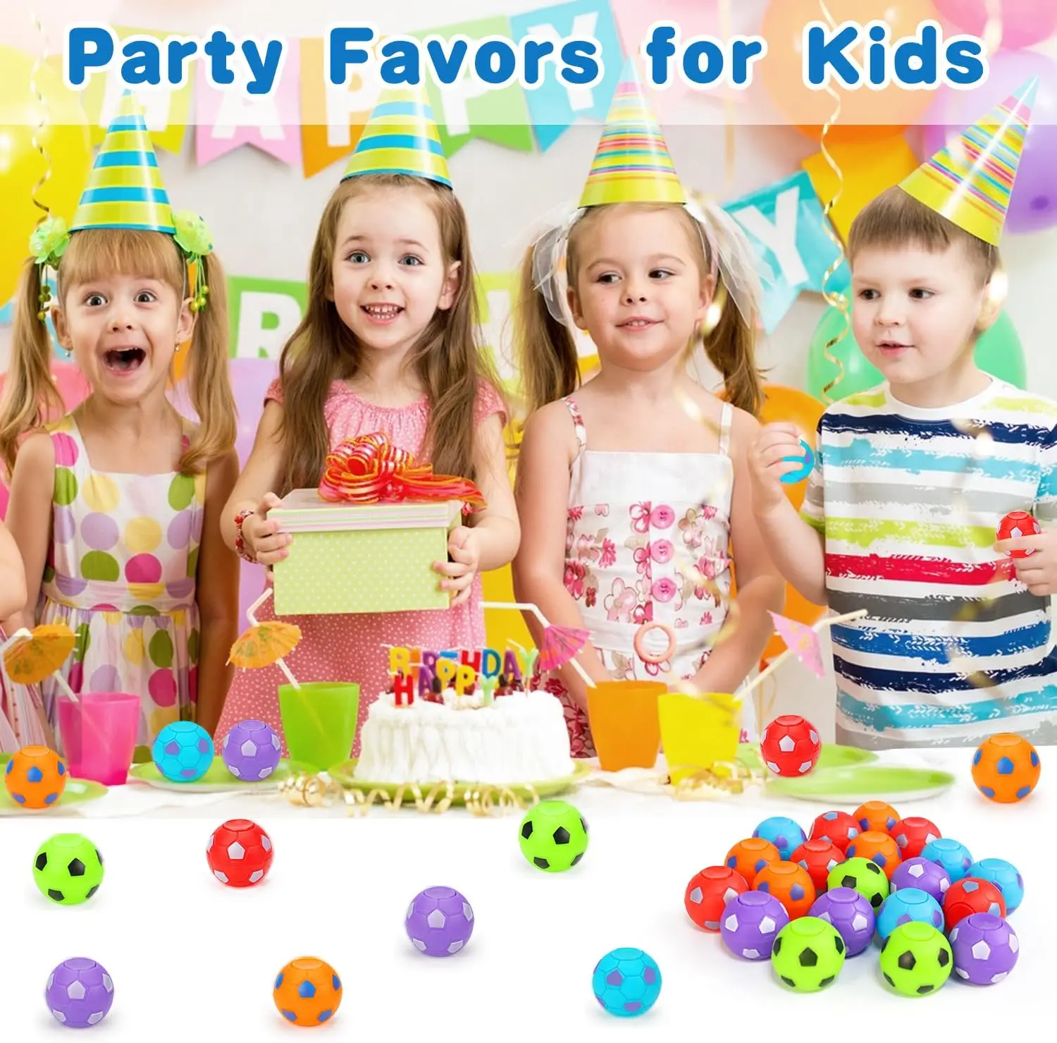 12PCS Fidget Spinners Soccer Ball Toy for Kids Stress Ball Desk Toy Party Favors Goodie Bag Stuffers Kids Adults gifts