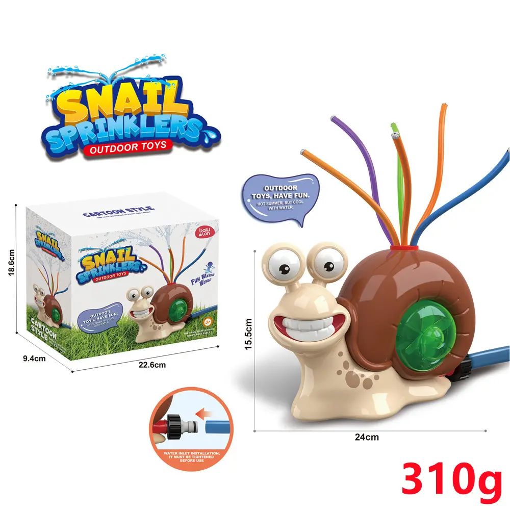 Water Spray Outdoor Toy Snail Sprinkler Backyard Garden Water Toys Summer Yard Cartoon Splash Sprinkler Baby Bath Toy for Kids