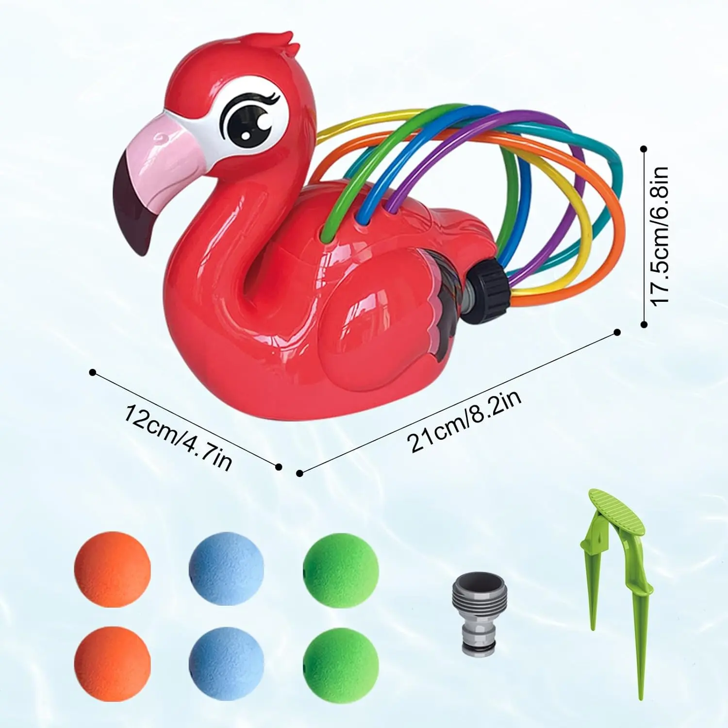 Flamingo Sprinkler Outdoor Backyard Garden Lawns Water Spray Toys for Kids Summer Cartoon Water Pipe Splash Pool Party Bath Toy