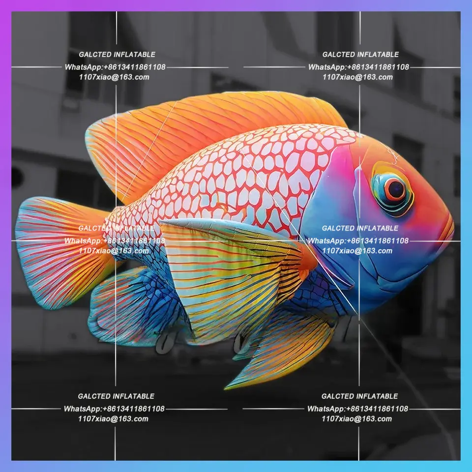Inflatable Fish Balloon Colorful Air Blow Fantastic Hanging Large Up Cartoon Sea Animal Model For Event