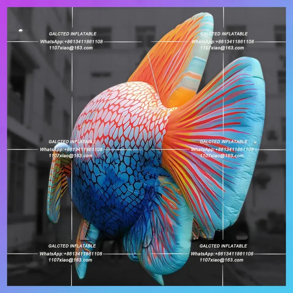Inflatable Fish Balloon Colorful Air Blow Fantastic Hanging Large Up Cartoon Sea Animal Model For Event