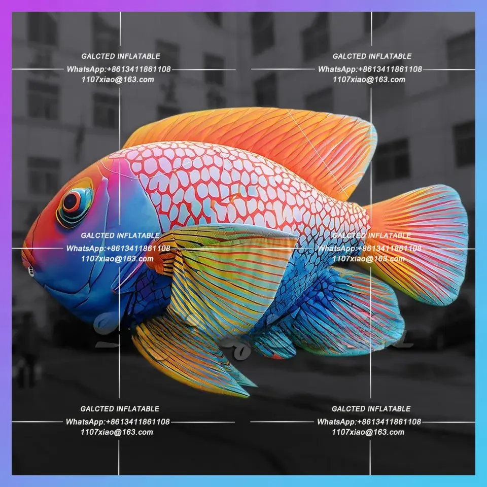 Inflatable Fish Balloon Colorful Air Blow Fantastic Hanging Large Up Cartoon Sea Animal Model For Event