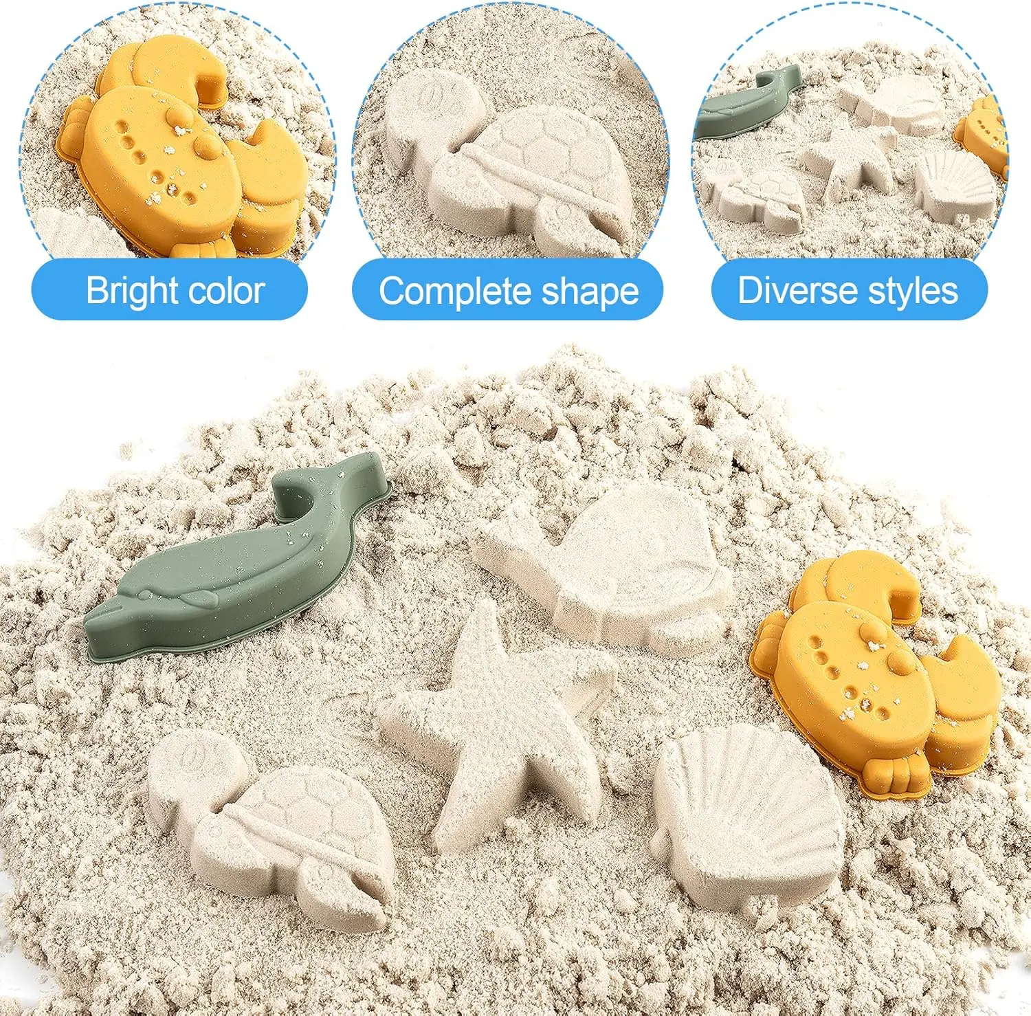 Kid Silicone Beach Toy Shovel Ocean Outdoor Parent-child Summer Beach Portable Beach Bucket Durable Sand Digging Storage Tool