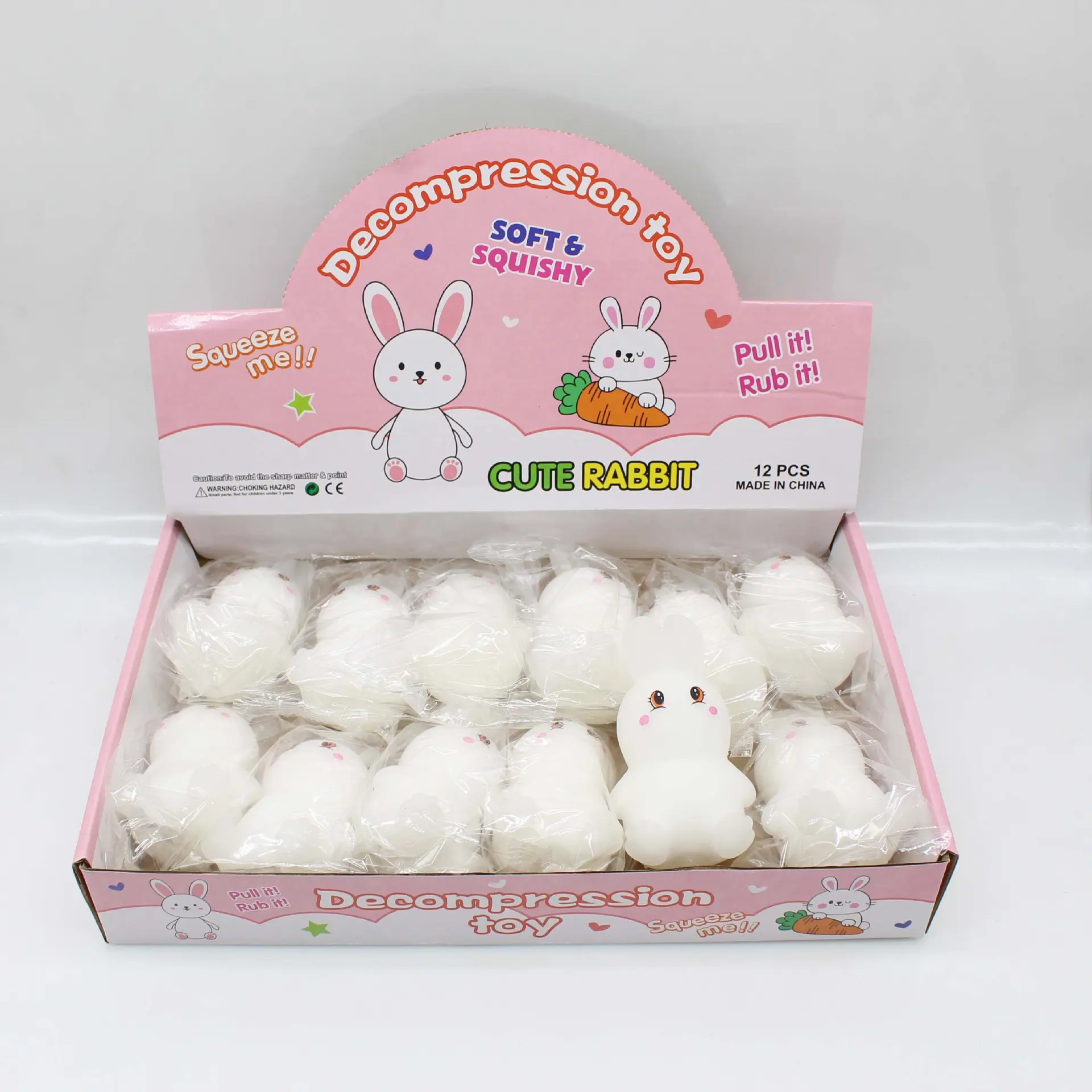 Anti-Stress Toy Color-changing Cute Rabbit Squeeze Fidget Toys Squishy Anti Stress Funny Stress Relief For Kids Adults Gift J173
