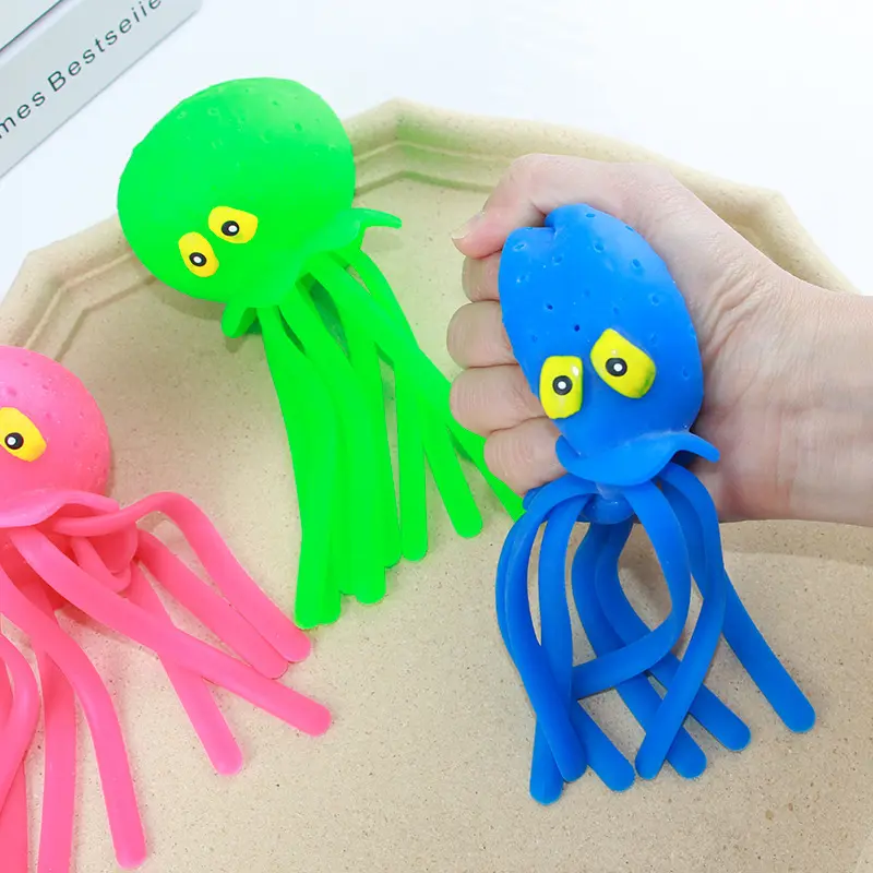 Water play octopus pinch toys marine animals children's bath pool beach octopus play water toys decompression