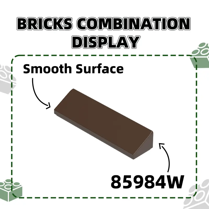 Wange 138Pcs/Lot 85984w 1x4 Slope Building Blocks MOC Inclined Panel Accessories Compatible with Brick Children Toys Gift plane