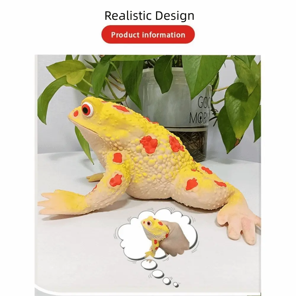 New Stress-relief Frog Squeeze Soft Simulation Frog SimulationToy Decompression Toy Tricky Toys