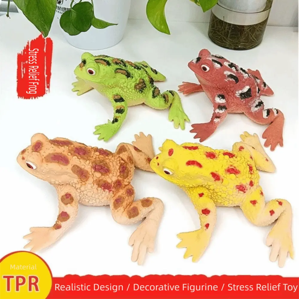 New Stress-relief Frog Squeeze Soft Simulation Frog SimulationToy Decompression Toy Tricky Toys