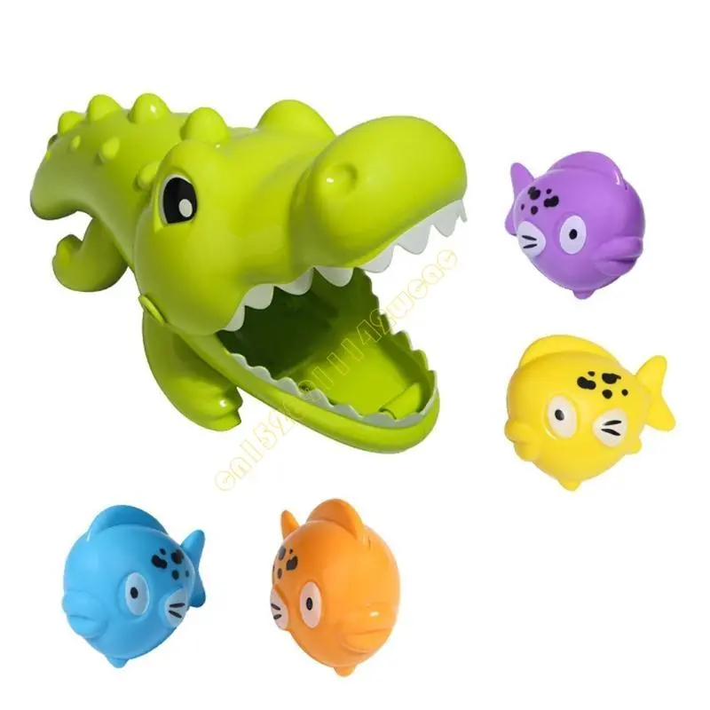 Creative Big Eating Fish Bath Time Shower Toy For Toddler Fine Motor DXAD