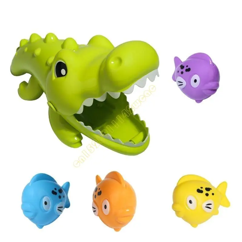 Creative Big Eating Fish Bath Time Shower Toy For Toddler Fine Motor DXAD