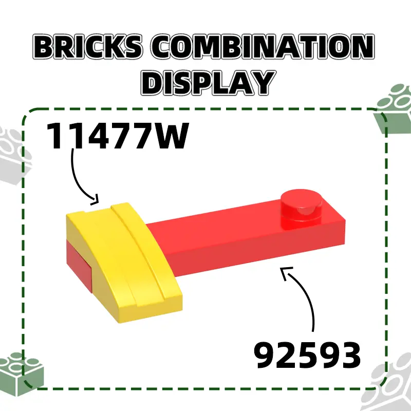 WANGE 92593 100g/164PCS 1x4 with 2 Studs without Groove Block Moc Accessories Compatible with Curved Brick DIY Toys For motorcyc