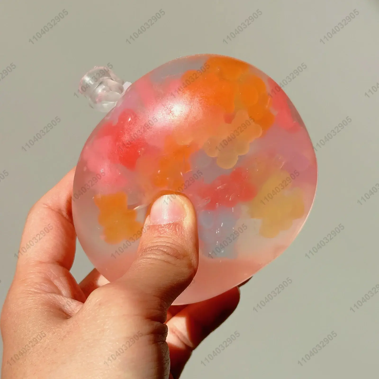 Gummy Bear Rainbow Stress Ball Squishy Ball Mochi Toy Handmade Squeeze Ball Anti Stress Relieve Stress Hand Relax Toy Gift