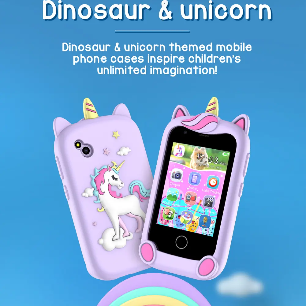 Kids Smart Phone Touch Screen Camera Toys Learning Toy For 3-12 Year Old Boys Girls Phone MP3 Player Christmas Birthday Gifts