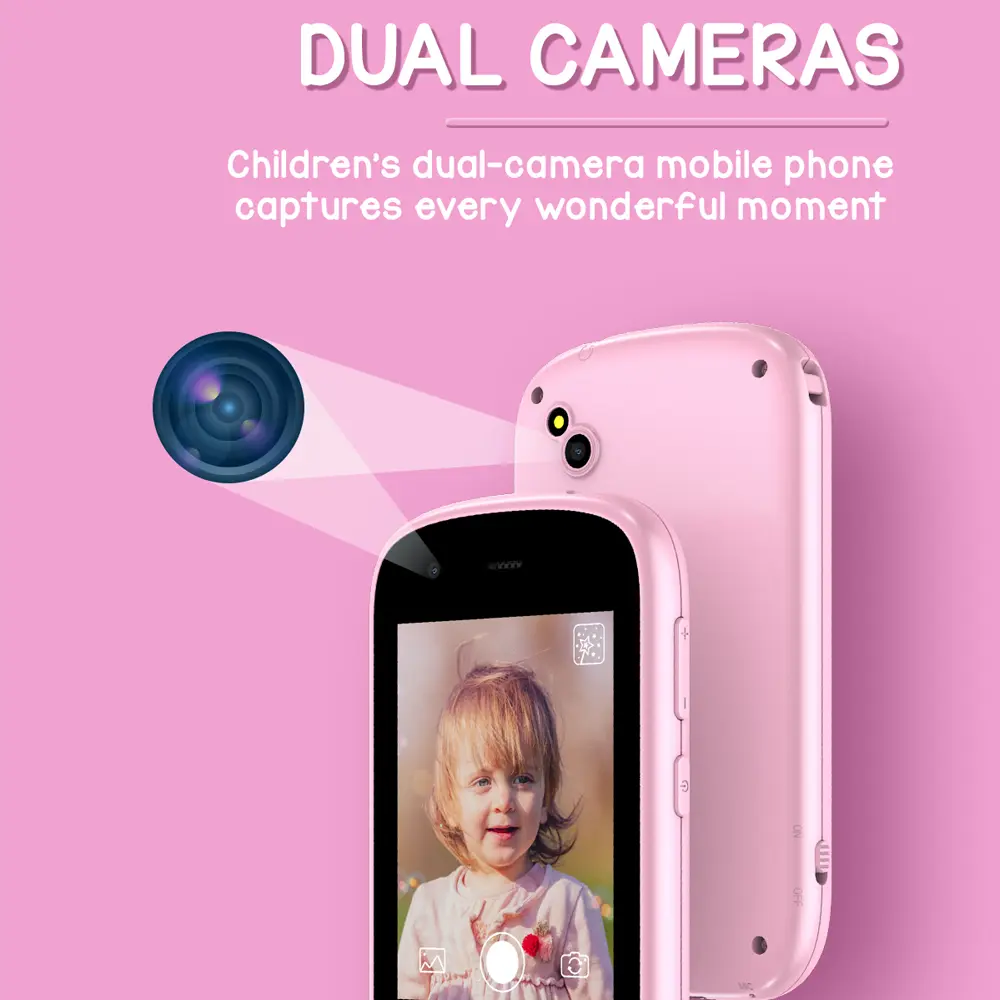 Kids Smart Phone Touch Screen Camera Toys Learning Toy For 3-12 Year Old Boys Girls Phone MP3 Player Christmas Birthday Gifts