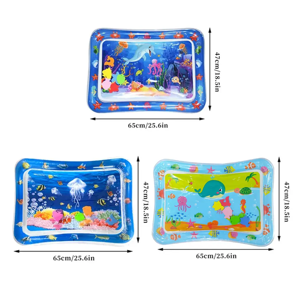 1pc Inflatable PVC Playing Mat Baby Play Water Mat Toddler Pad Kids Early Education Activity Toys Tummy Time Mat Cushion Gift