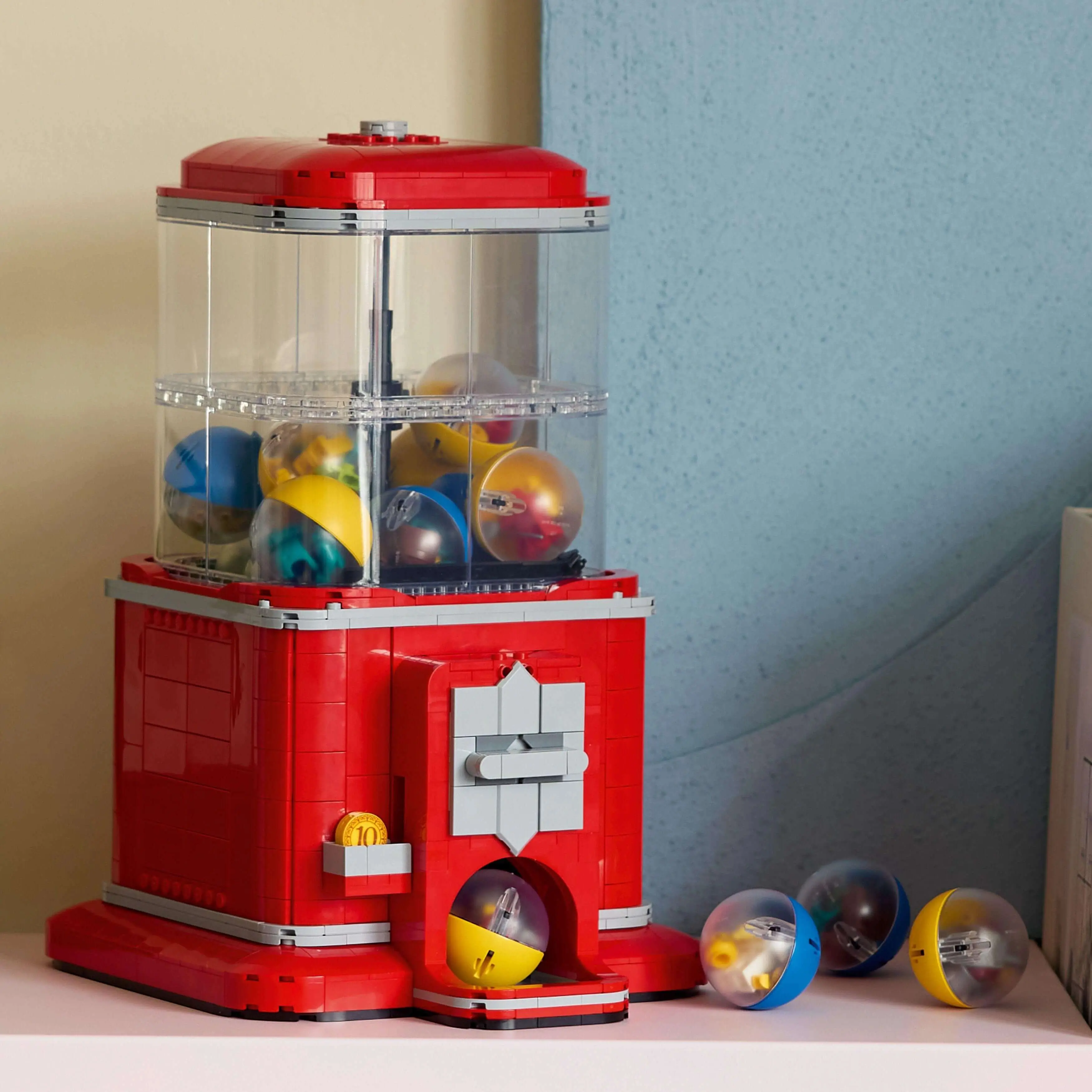 New creative ideas vending machine DIY Gacha technology building blocks puzzle game brick toy girl boy gift