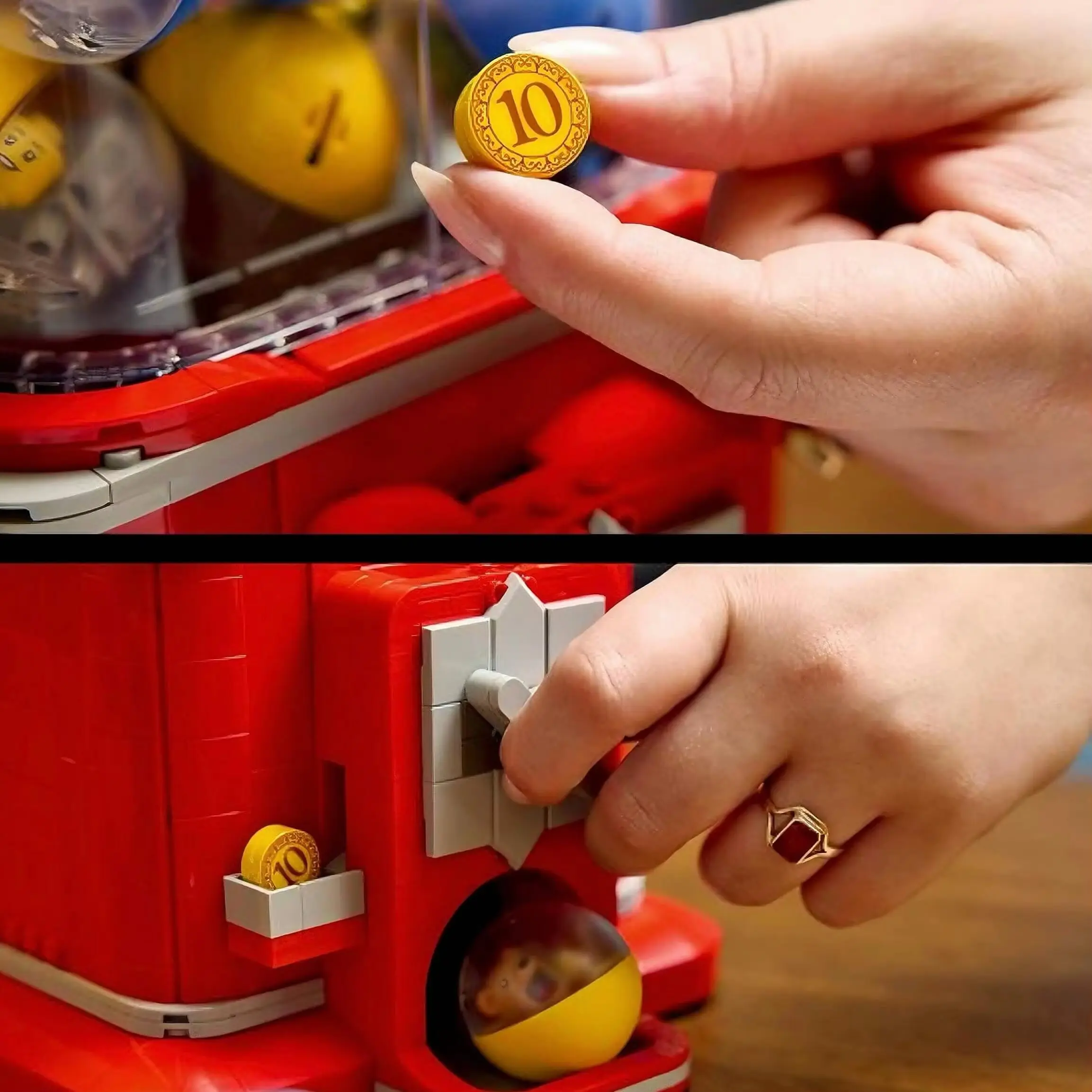 New creative ideas vending machine DIY Gacha technology building blocks puzzle game brick toy girl boy gift
