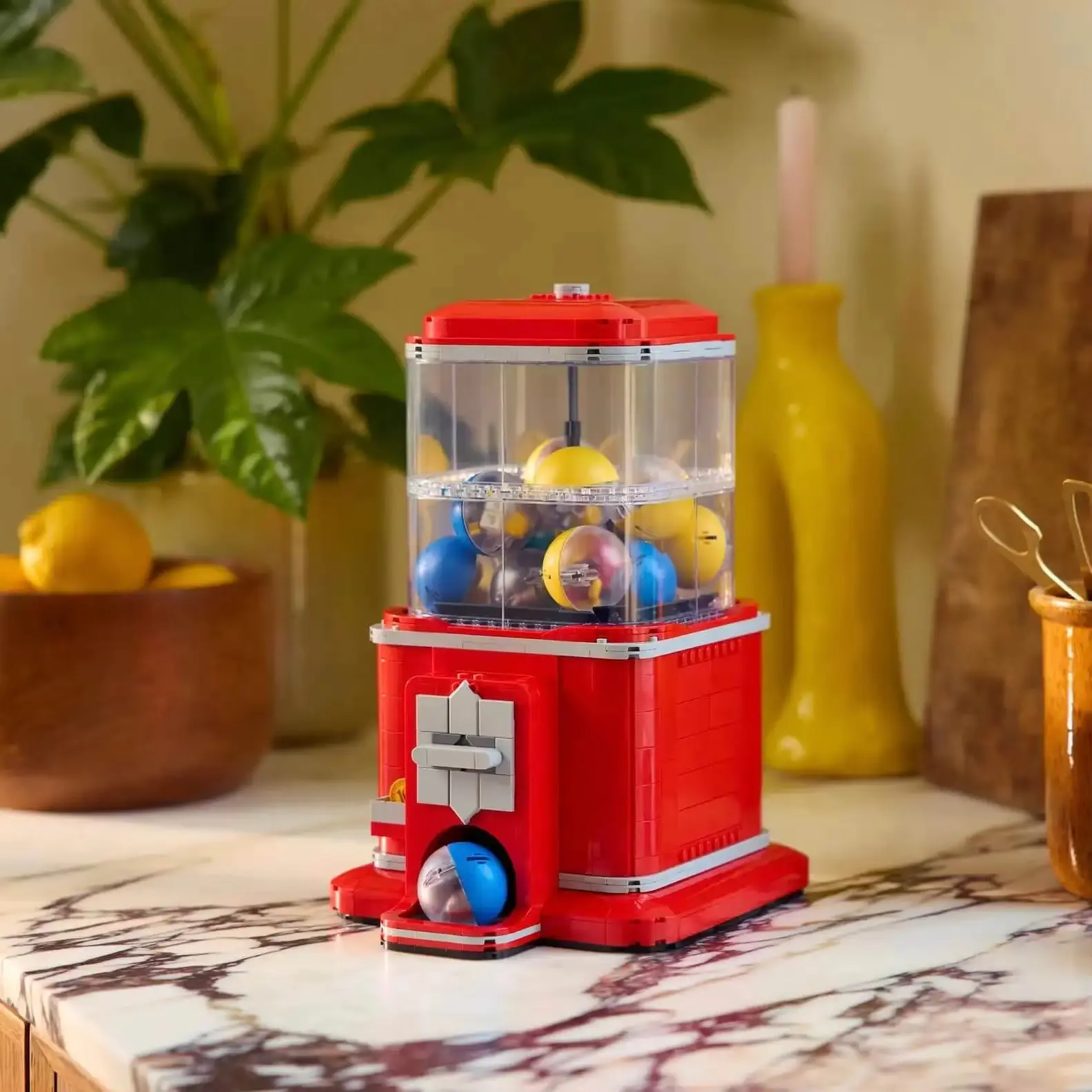 New creative ideas vending machine DIY Gacha technology building blocks puzzle game brick toy girl boy gift