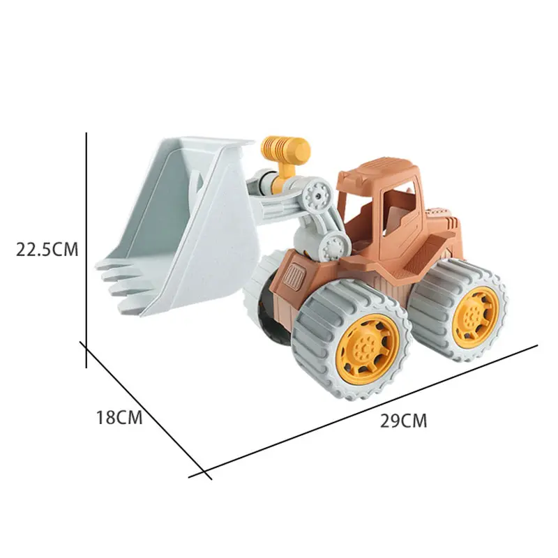 Children Sand Beach Toys Simulation Ice Cream Cake Model Bulldozer Beach Bucket Wheat Straw Summer Seaside Play Sand Water Game