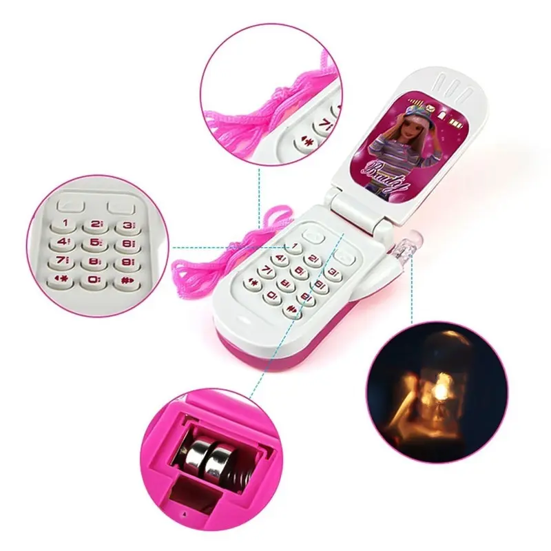 1PCs New Electronic Phone Toy Musical Mini Cute Children Toy Early Education Cartoon Mobile Phone Telephone Cellphone Baby Toys