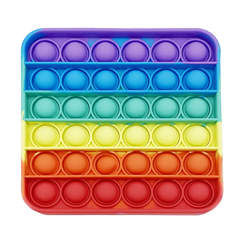Fidget Toys Rainbow Butterfly Push Bubble Fidget Sensory Toys For Parent-child Time Interactive Game Toy