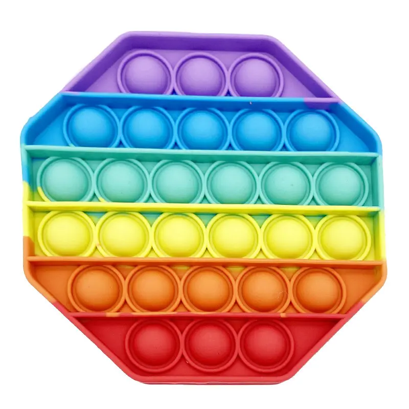 Fidget Toys Rainbow Butterfly Push Bubble Fidget Sensory Toys For Parent-child Time Interactive Game Toy