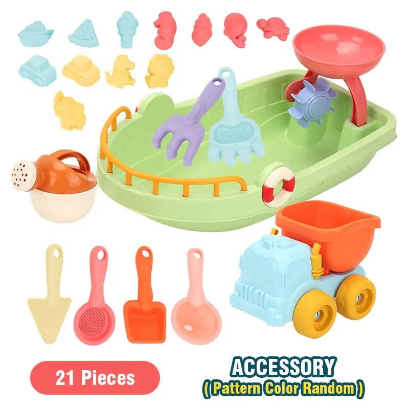 Kid Trolley Beach Play Toy Sandbox Shovel Animal Molds Beach Accessories Dig Sand Toy Outdoor Seaside Water Game Kid Fun Gift