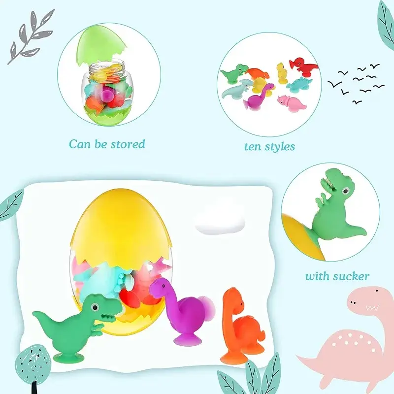 Sucker Bath Toy Silicone Suction Cup Soft Building Blocks Pop Sucker Parent-child Interactive Game Funny Toys For Kids