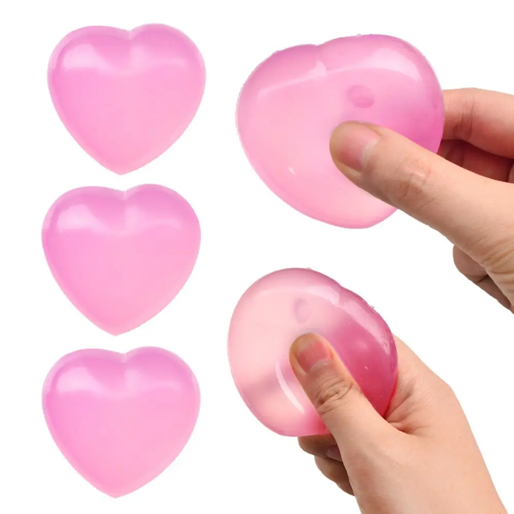 Cute Change Color Heart Squeeze Toy Anti-stress Vent Ball Slow Rebound Relieves Stress Fidget Toys for Kids Girl and Adults Gift