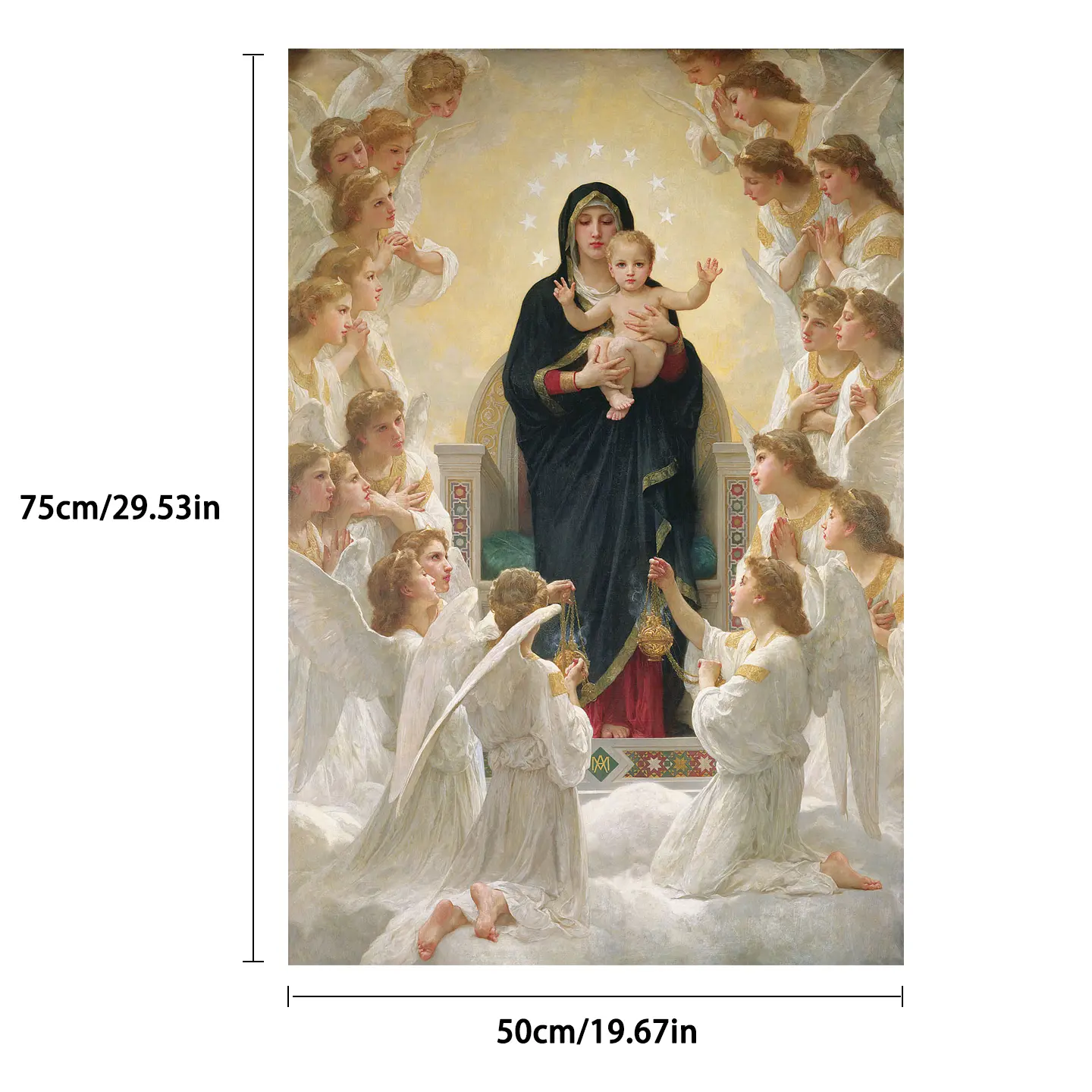 Adult Puzzle 1000 Pieces Church Madonna Decorative Painting Concentration Game Difficult Decompression Board Game Toy Holiday Gift