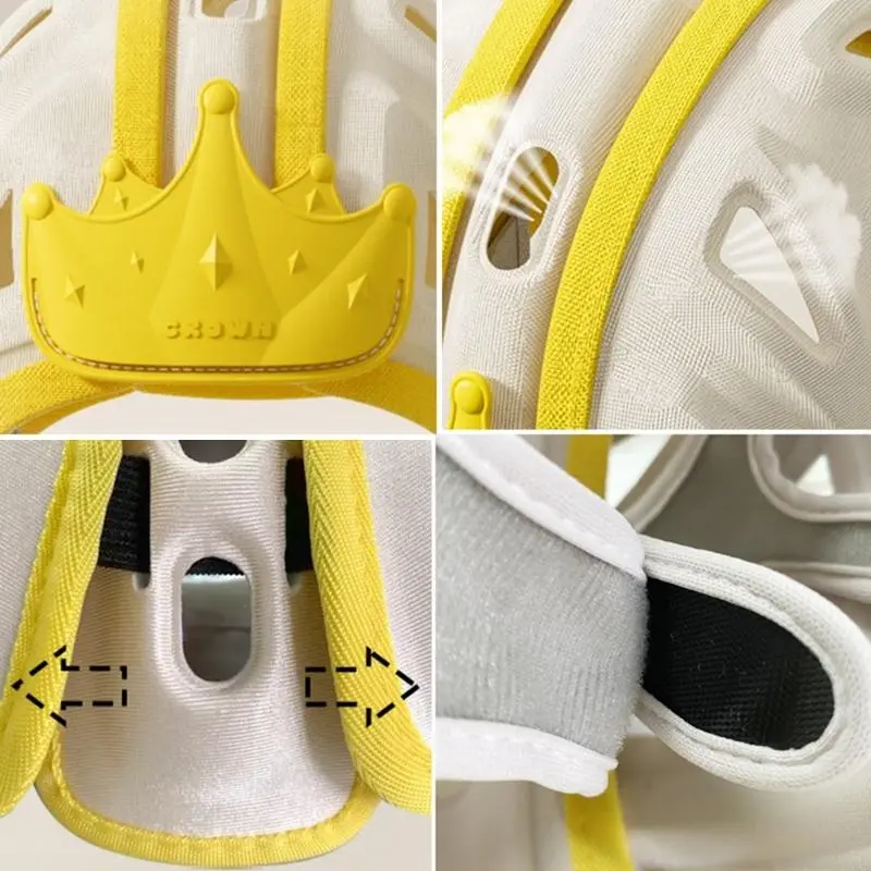 New Safety Shock-proof Baby Head Protection Helmet Hat Adjustable Cartoon Protective Head Guard Bonnet For Kids Crawling Walking