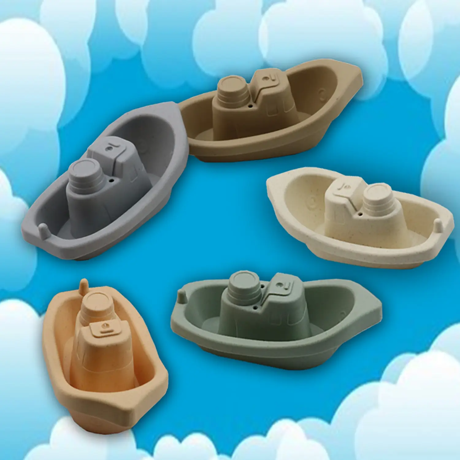 Fun Stacked Boat Cup Set, Children's Cognitive Education Bathroom Bathing Interactive Toy