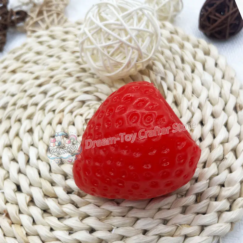 Taba Squishy Table Big Strawberry Squeeze Anti-Stresses Fidget Toys Soft Jelly Feel Stress Relief Decompression Toy for Anxiety