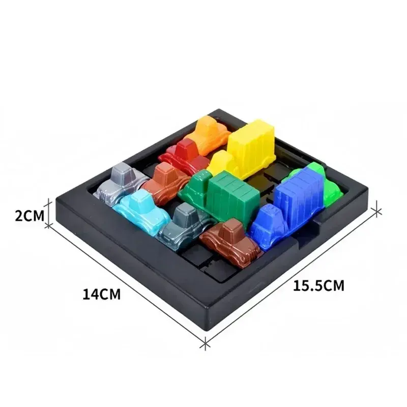 Children Puzzle Traffic Rush Hour Game,Racing Rush Hour Car Huarong Road Logical Reasoning Desktop Game Children's Puzzle Toys