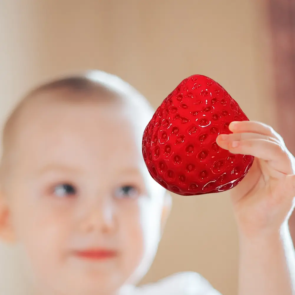 Cute Strawberry Squeeze Toy Reusable Kawaii Squishies PVC Toy Big Strawberry Taba Squishies Toy for Girl Birthday Gift Toy
