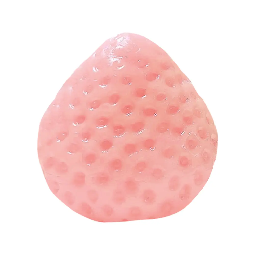 Cute Strawberry Squeeze Toy Reusable Kawaii Squishies PVC Toy Big Strawberry Taba Squishies Toy for Girl Birthday Gift Toy