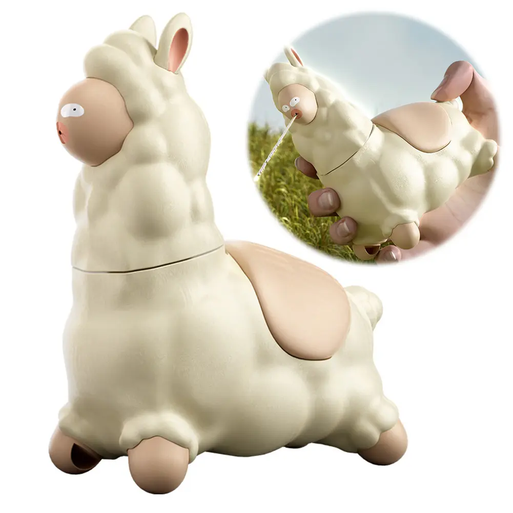 Alpaca Water Soaker Blaster Leakproof Water Squirter Blaster Rotating Head Press Sprinkler Toy for Pool Party Favors