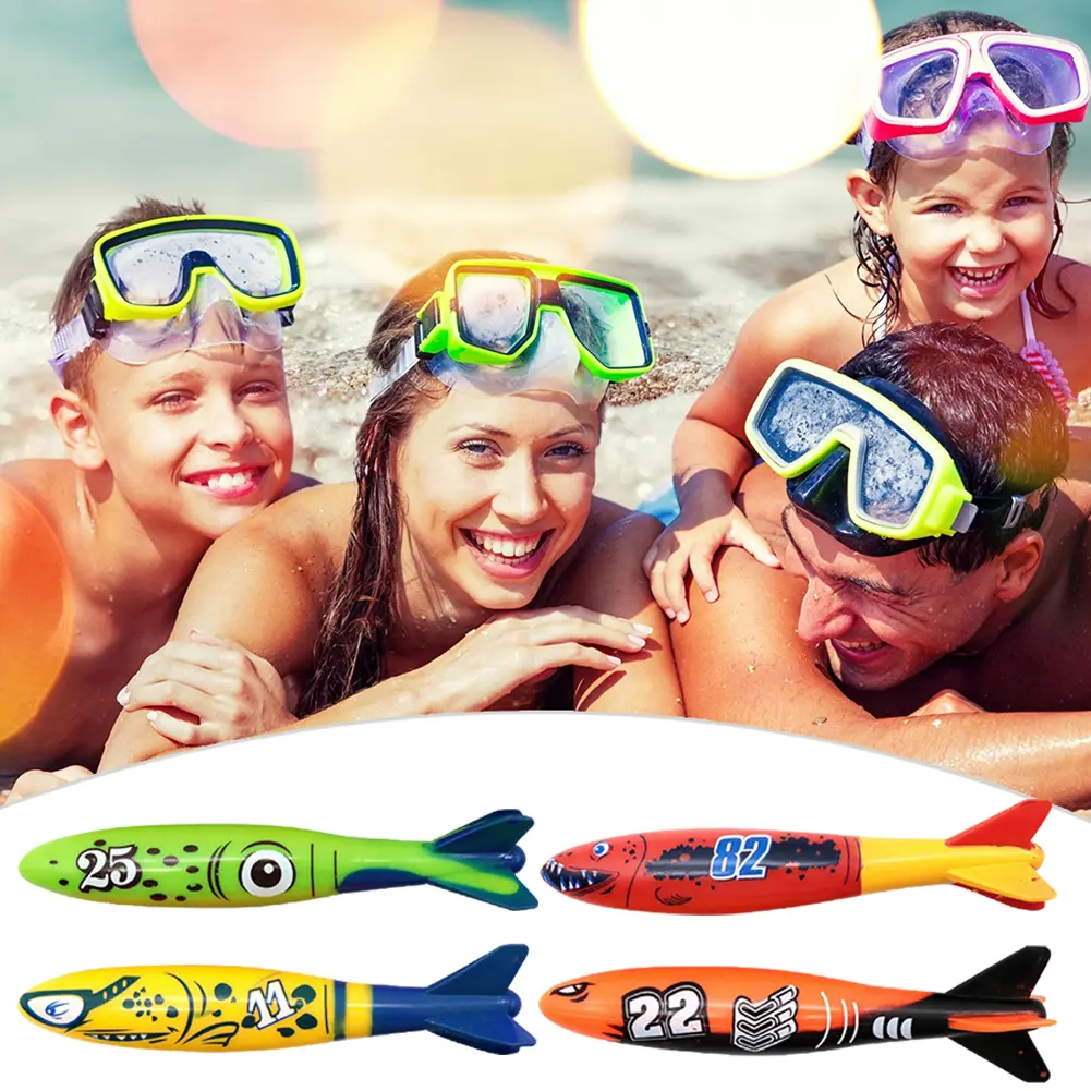 Kids Summer Shark Rocket Diving Toy Swimming Pool Dive Game Water Fun Games Pool Toys Baby Water Educational Bath Toys Gifts