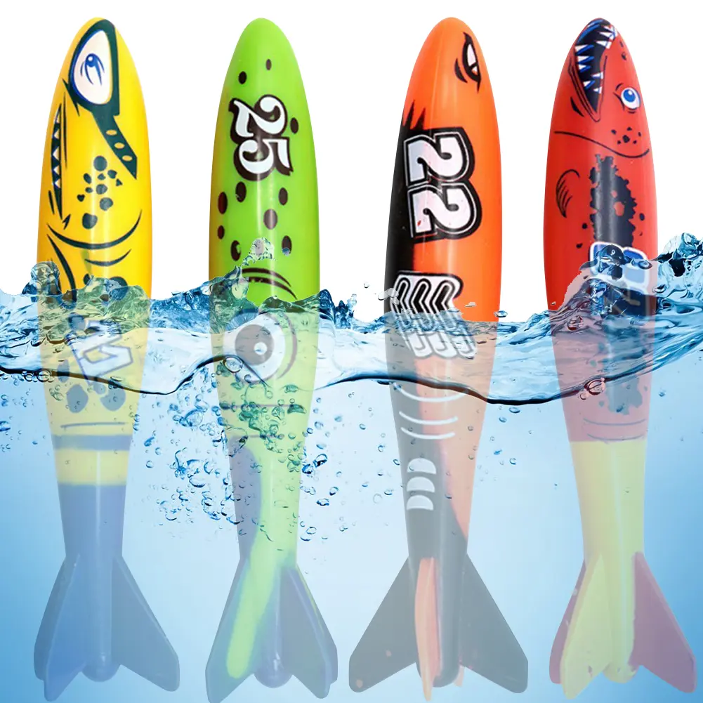 Kids Summer Shark Rocket Diving Toy Swimming Pool Dive Game Water Fun Games Pool Toys Baby Water Educational Bath Toys Gifts