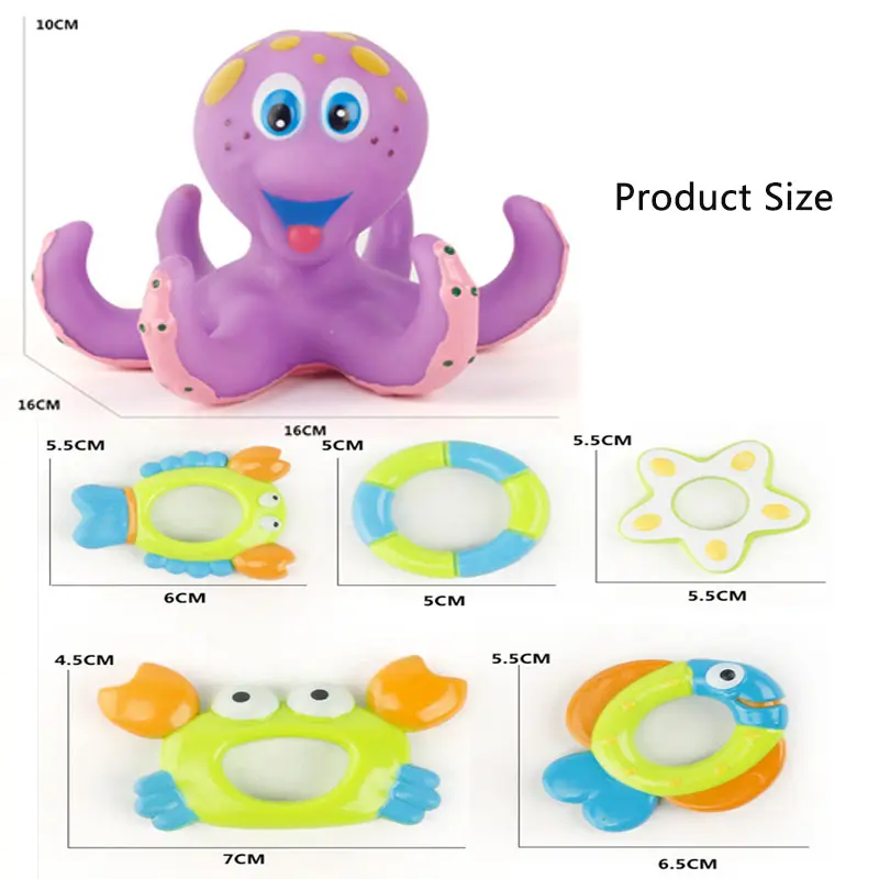 Baby Bath Toys Bathing Bathtub Bathing Pool Play Water Funny Toss Game Kids Water Playing Cute Cartoon Toys Kid Children Gift