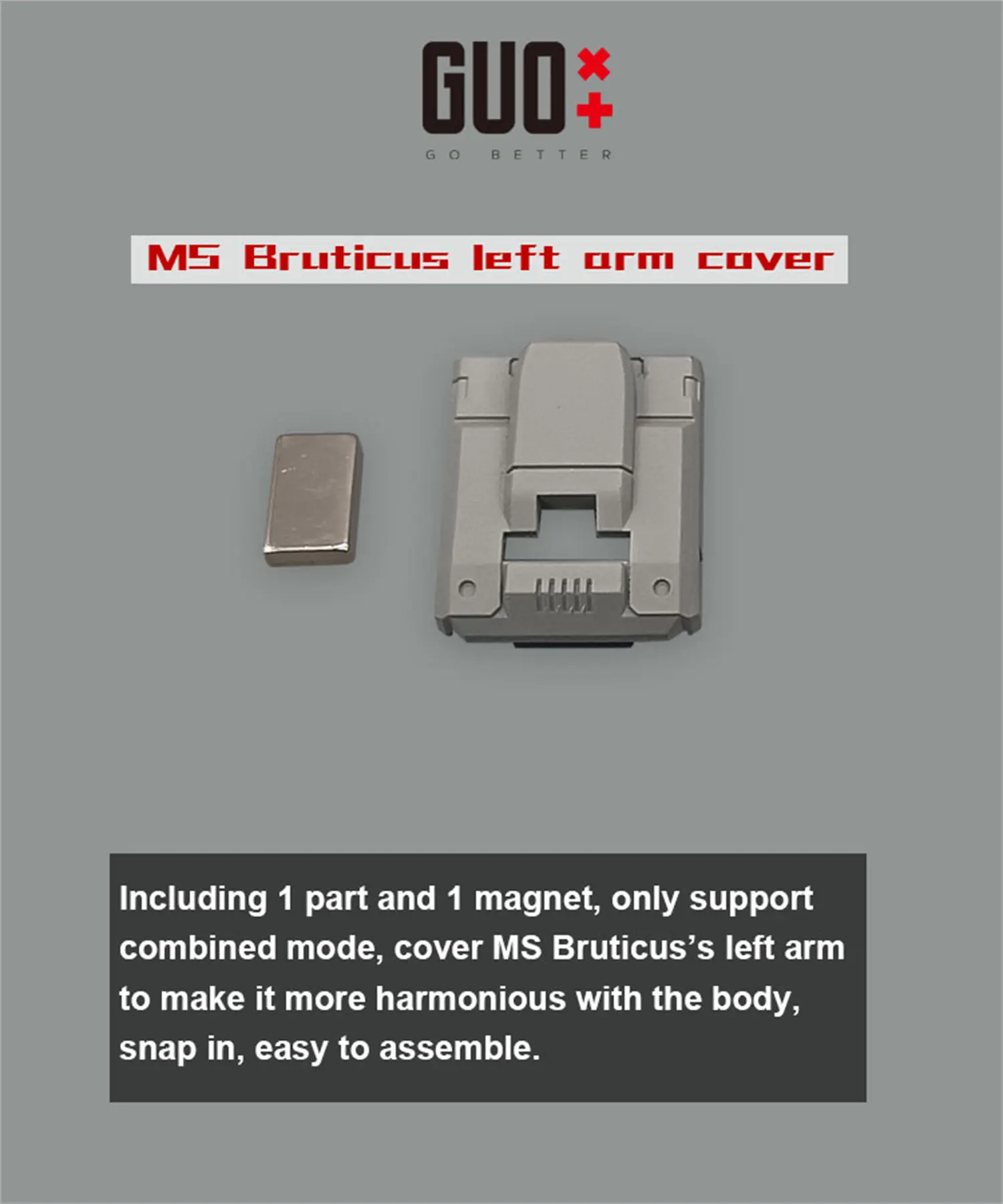 NEW Filler Parts Left Hand Cover Plate Upgrade Kit For Magic Square MS-TOYS Lord of War Bruticus MS-B51/52/53/54/55-GO BETTER