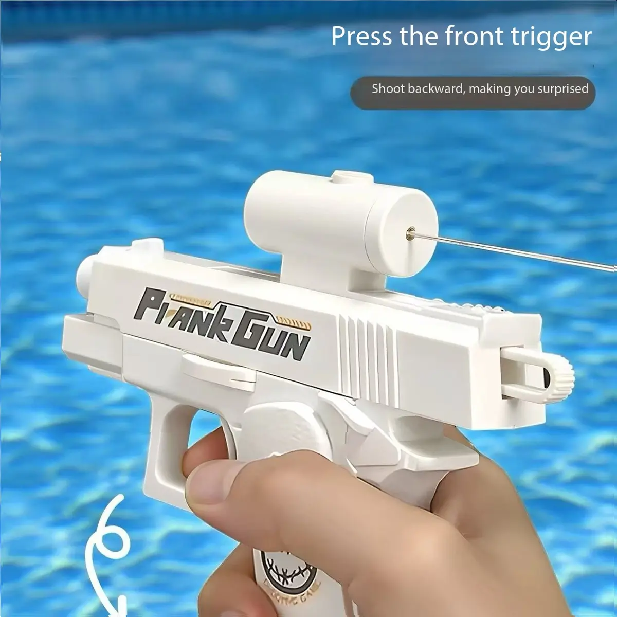 Creative  EDC Double-sided ReverseWater Gun Funny Summer Seasides Outdoor Pool Water ToyReverse Water Spray Prank Waterqun Toy
