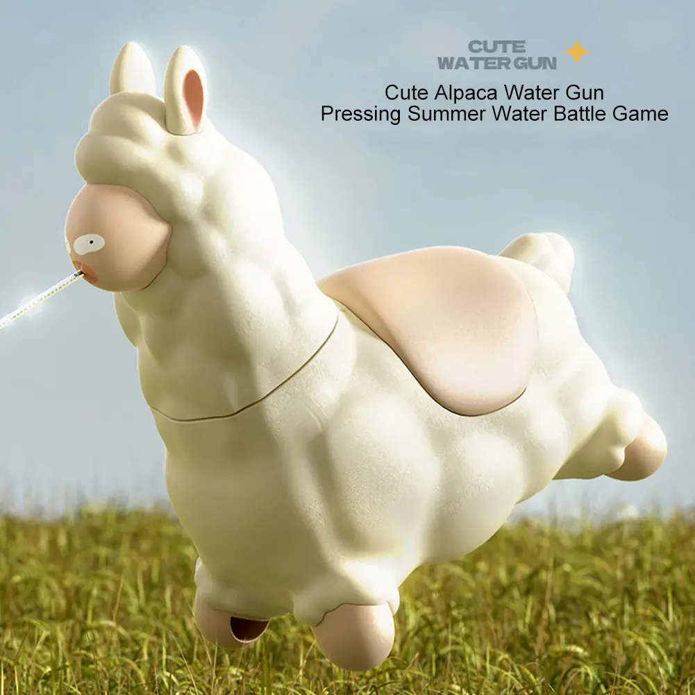 Alpaca Water Gun Children's Toy Handheld Continuous Water Spraying Sprinkler Outdoors Boys Girls Pool Garden Fights Game Gift