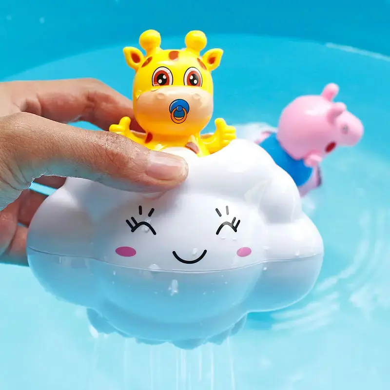 Baby Bath Toy, Bathing Cute Swimming Water Spraying Clouds Shower Bath Toy For Kids Water Playing Toy, Easter Gift