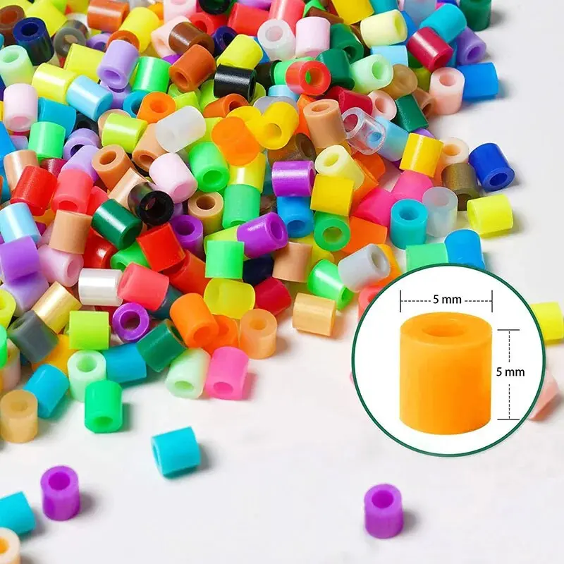 500pcs/Pack 5mm Fuse Beads Pixel Puzzle Iron Beads for Kids Melting Beads DIY High Quality Handmade Gift Educational Toy