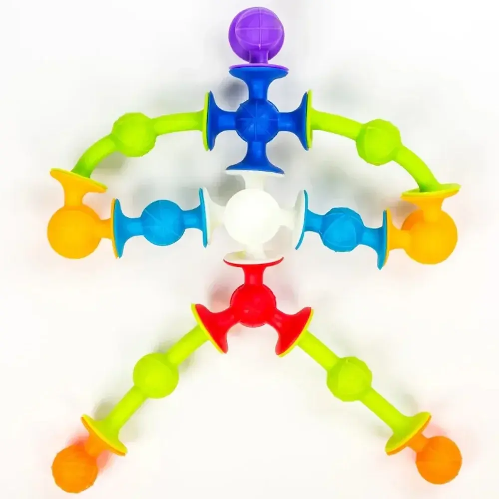 Soft Silicone Building Blocks Toys, Building Blocks Pop Suction Cup Toys, Parent-child Interactive Game, Fidget Toy for Kids
