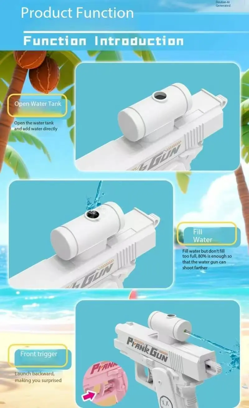 2025 New Outdoor Portable EDC Double-sided Reverse Water Gun Prank Reverse Water Spray Toy Creative Gift Tool