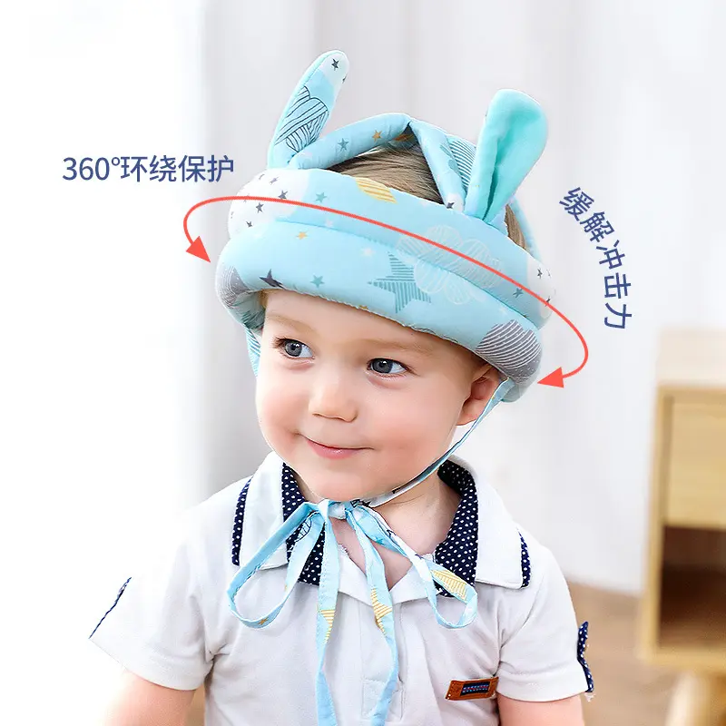 Head Protection Cap Adjustable Headguard for Toddlers Infant Baby Head Protector Hat Breathable Safety Helmet Anti-shock